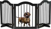 Hondenhek - Deurhekje - Dog barrier - 154,5 x 61 cm - Opvouwbaar - Zwart