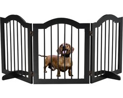 Paws & Claws - Hondenhek Deurhekje - Dog barrier - 154,5 x 61 cm - Opvouwbaar - Zwart
