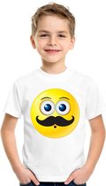 emoticon/ emoticon t-shirt snor wit kinderen 134/140