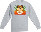 Doggy Dog de hond sweater grijs voor kinderen - unisex - honden trui - kinderkleding / kleding 152/164
