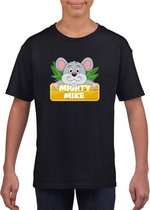 Mighty Mike t-shirt zwart voor kinderen - unisex - muizen shirt - kinderkleding / kleding 122/128