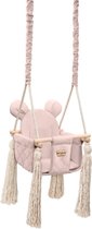 Balançoire bébé rose avec ceintures de sécurité