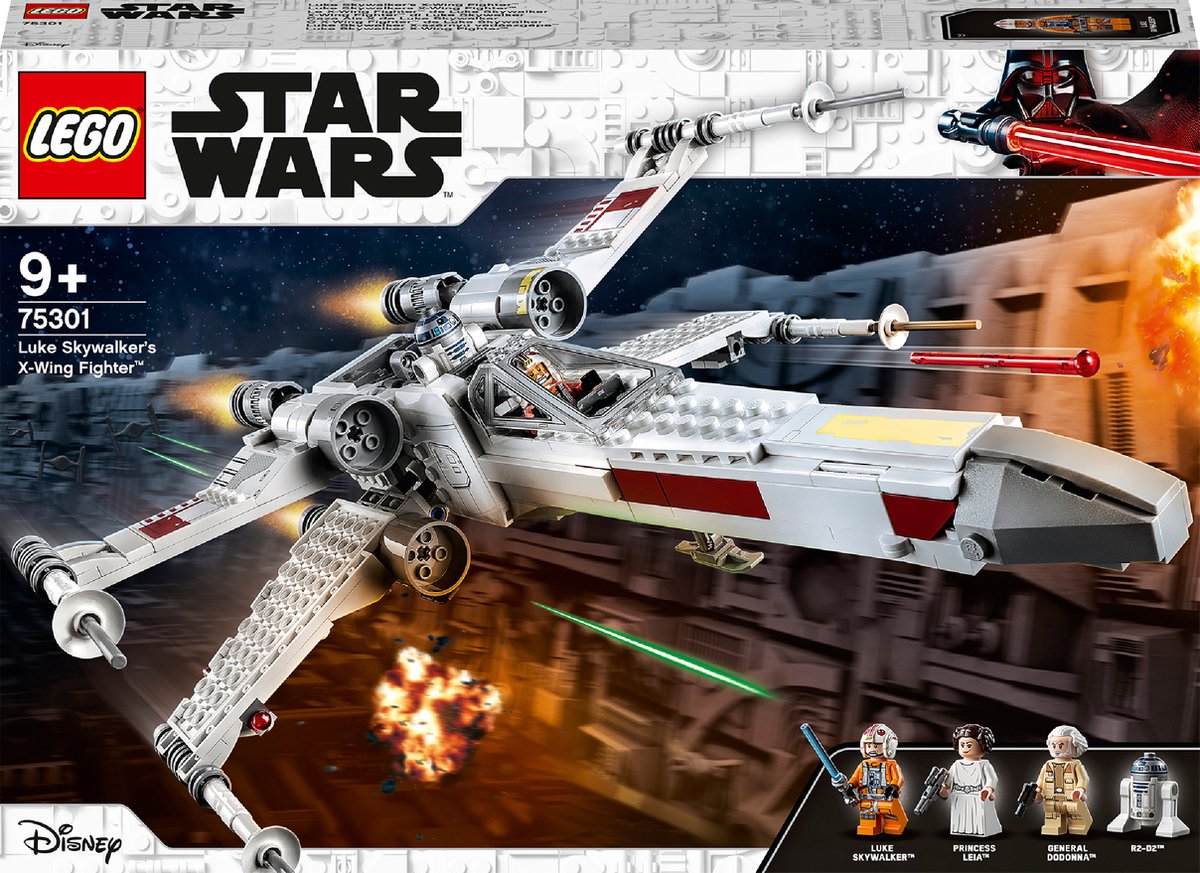 lobby muur had het niet door LEGO Star Wars Luke Skywalker's X Wing Fighter - 75301 | bol.com