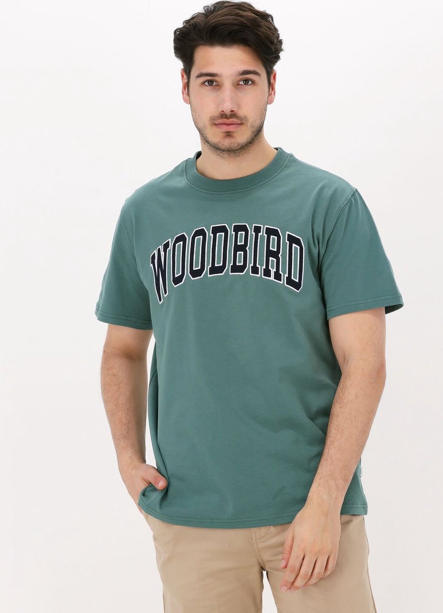 Woodbird Rics Ball Tee Polo's & T-shirts Heren - Polo shirt - Groen - Maat XL