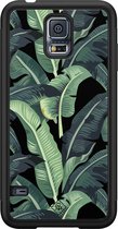 Casimoda® hoesje - Geschikt voor Samsung Galaxy S5 - Jungle - Zwart TPU Backcover - Planten - Groen