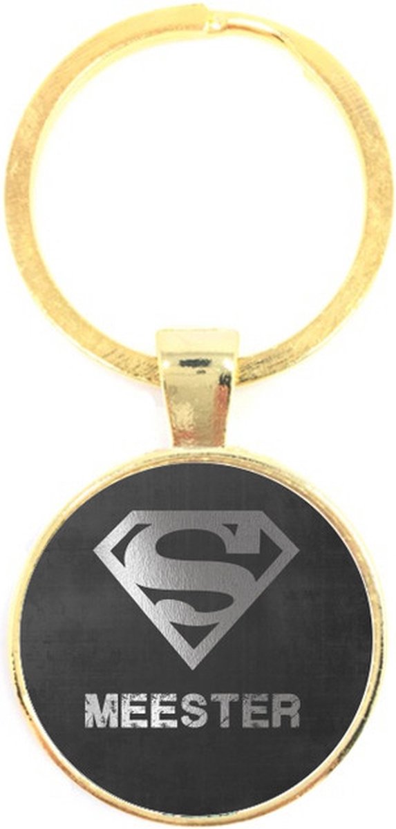 Sleutelhanger Glas - Super Meester