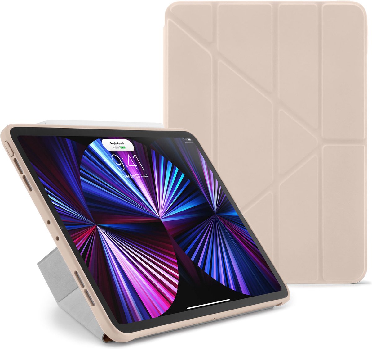 Pipetto Origami TPU iPad Pro 2021 11 inch hoesje Roze