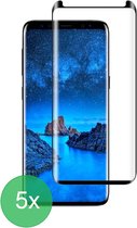 Geschikt Voor: Samsung Galaxy S9 Plus Full Screenprotector 5x - screen protector - volledige glas - bescherming - beschermglas - ZT Accessoires
