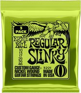 Ernie Ball Regular Slinky - Elektrische Gitaarsnaren - 10-46 - 3-Pack - Nickel Wound