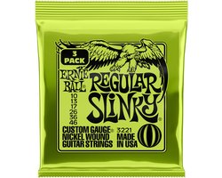Ernie Ball Regular Slinky - Elektrische Gitaarsnaren - 10-46 - 3-Pack - Nickel Wound