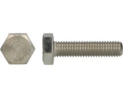 PGB - Zeskanttapbout A2-70 DIN 933 M6x12 x200 stuks