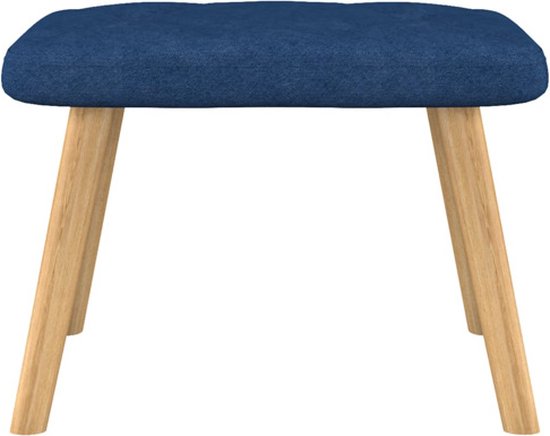 vidaXL Chaise de relaxation avec repose-pieds 62x68,5x96 cm Tissu Bleu