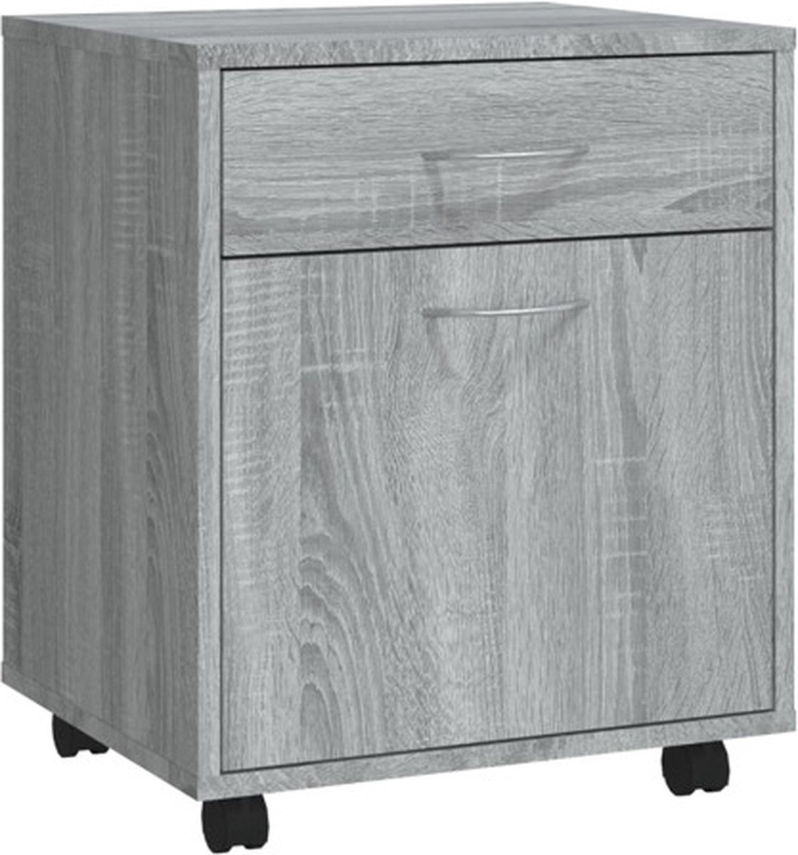 Rolkast 45x38x54 cm bewerkt hout grijs sonoma eiken