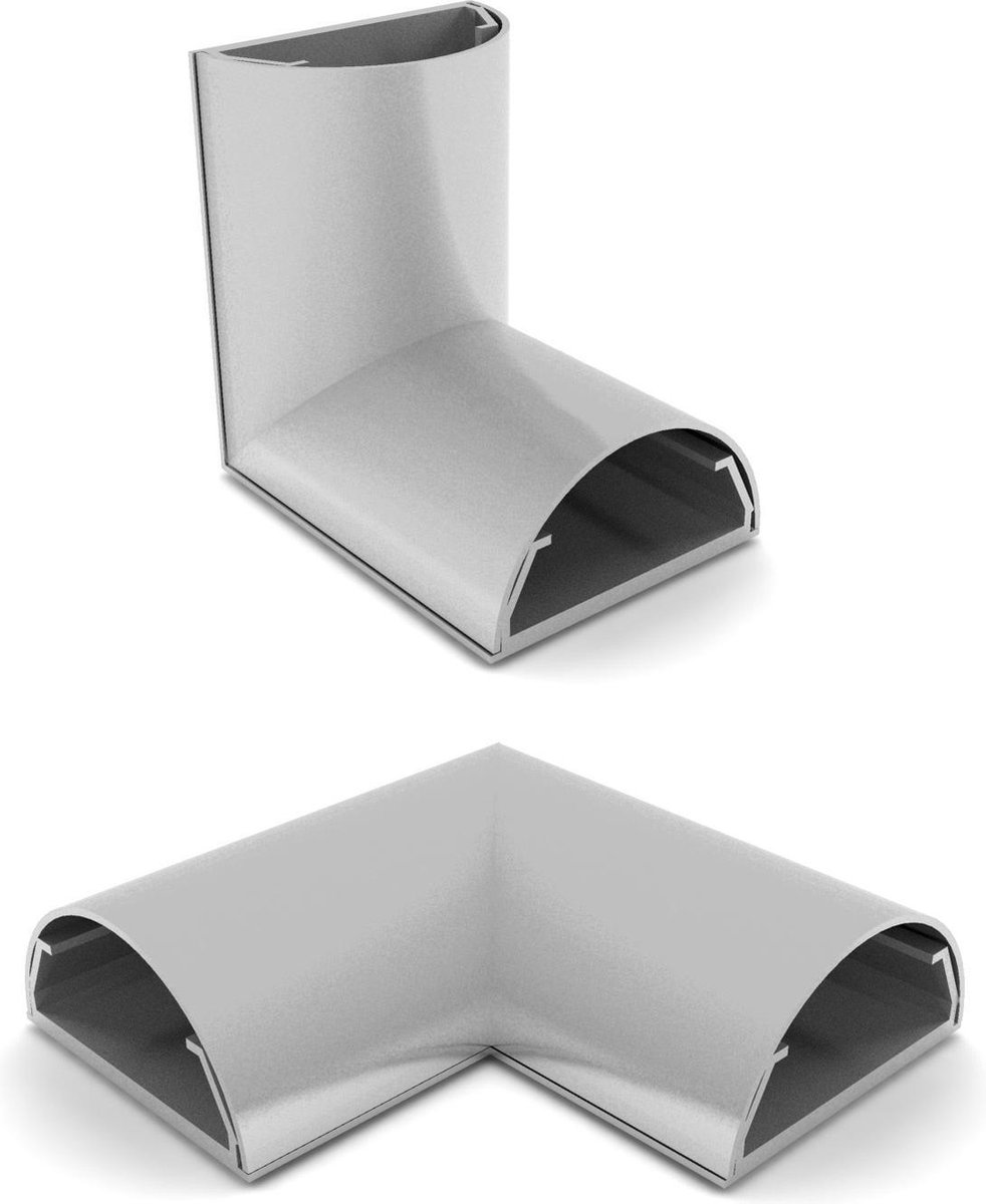 Multibrackets Hoekstuk (L&C) voor 50 mm voor kabelgoot [aluminium]