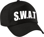 Zwarte SWAT team politie agent verkleed pet / baseball cap voor jongens en meisjes - verkleedhoofddeksel