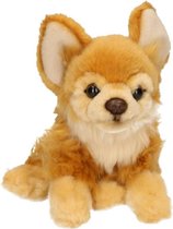 Pluche bruine Chihuahua hond knuffel 17 cm