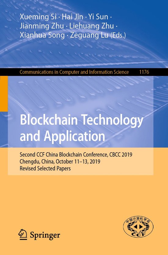 Springer Nature Proceedings Computer Science - Blockchain Te ... - cover