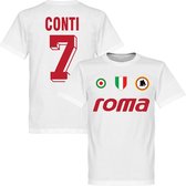 AS Roma Conti 7 Team T-Shirt - Wit - 3XL