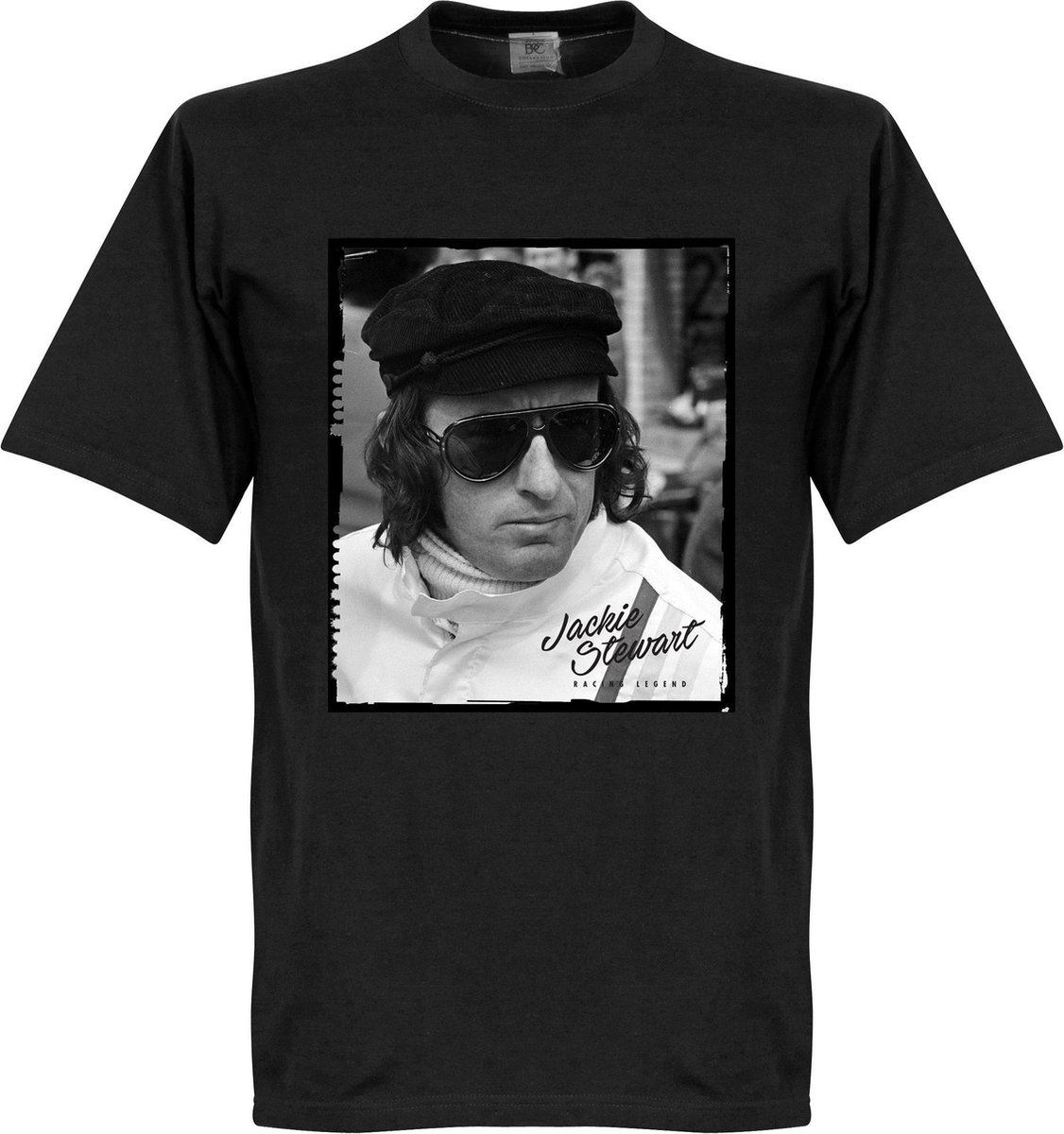 Jackie Stewart Portrait T-Shirt - Zwart - 3XL