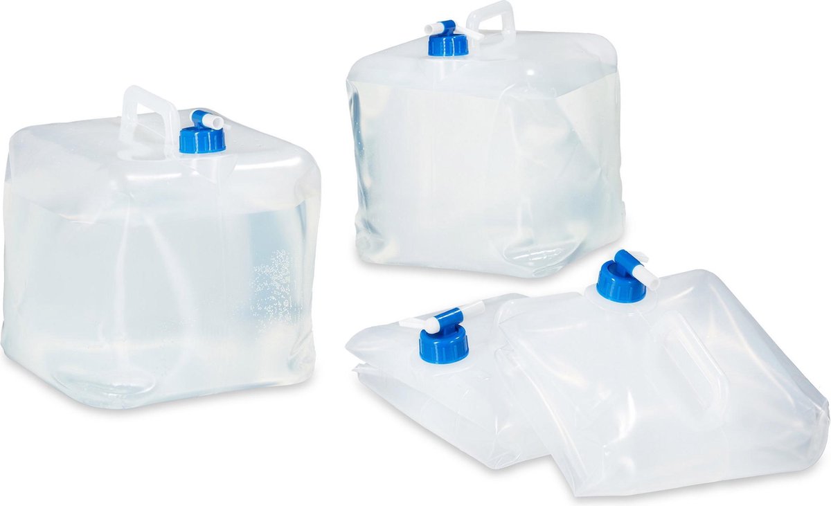 Relaxdays opvouwbare jerrycans water jerrycan watertank 4 stuks