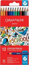 Crayon de couleur aquarelle école Caran d'Ache