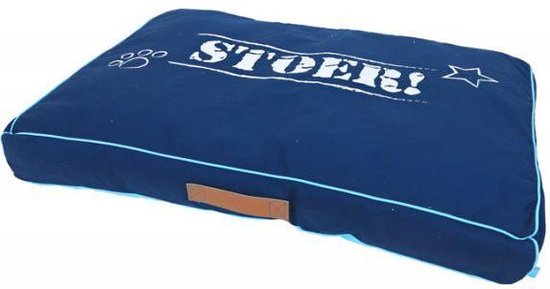 Lief! hondenkussen lounge stoer blauw 100×70 cm