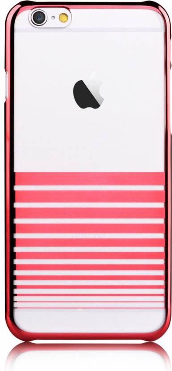 Devia Passion Rood Transparant Met Streepjes PC Hard Cover Melody iPhone 6 / 6S
