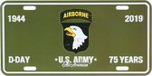 Nummerplaat D-Day 101st Airborne