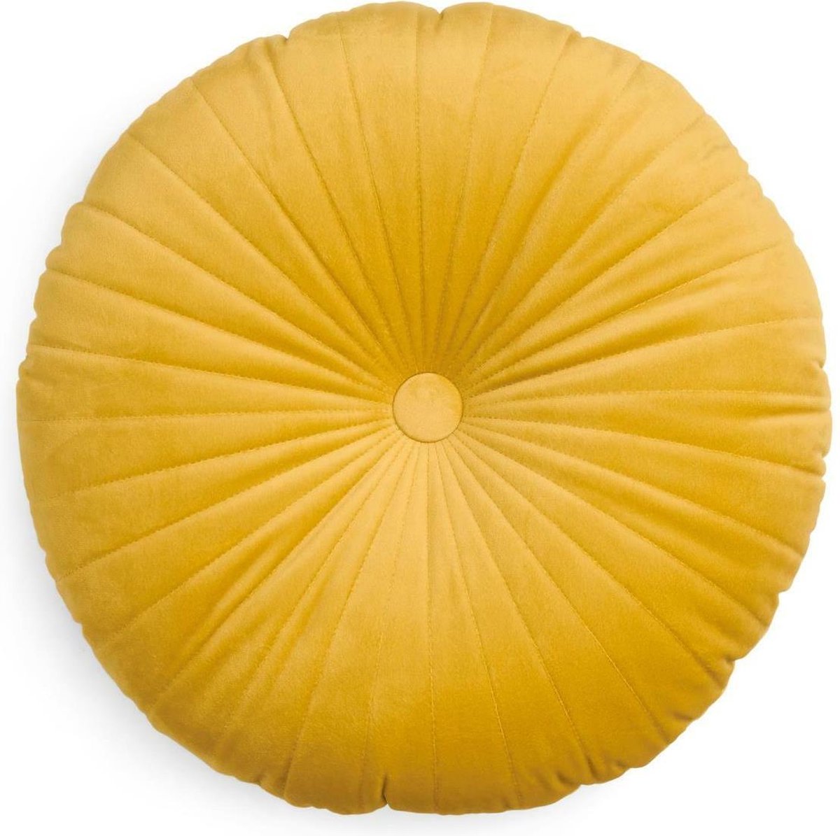 Essenza Naina Sierkussen Mosterdgeel - Ø 40 cm
