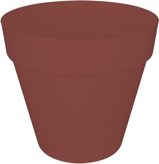 Vaso Di Fiori Rotondo ELHO Loft Urban 25 - Esterno - 24,5 X H 22 2 Cm Giallo Ocra