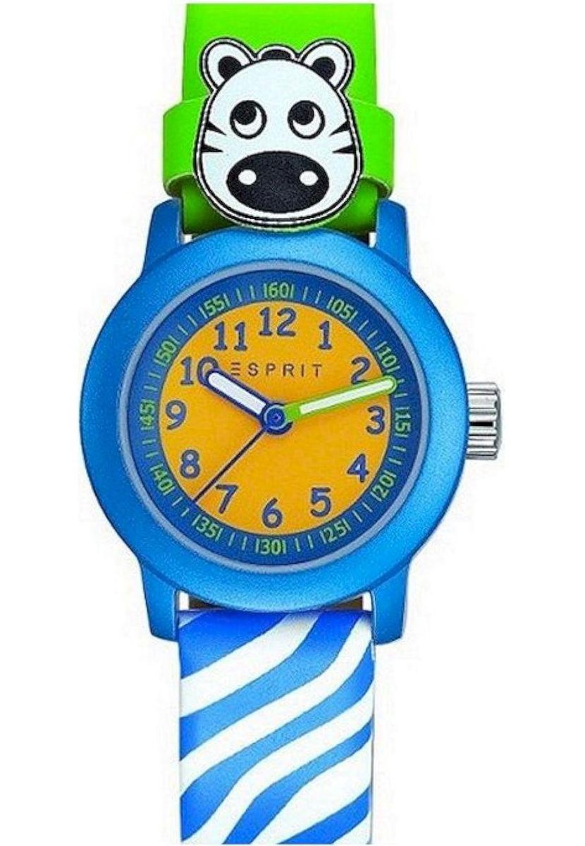 Esprit Kids ES106414032 Cutie Face - Horloge - Leer - 28 mm - Blauw