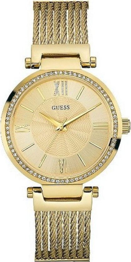 bol.com | GUESS Watches W0638L2 Soho - Horloge - 36.5 mm - Goudkleurig