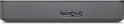 Grijze Seagate Basic portable harde schijf met USB-poort.