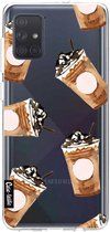 Casetastic Samsung Galaxy A71 (2020) Hoesje - Softcover Hoesje met Design - Coffee To Go Print