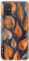 Casetastic Samsung Galaxy A71 (2020) Hoesje - Softcover Hoesje met Design - Cascading Leaves Print