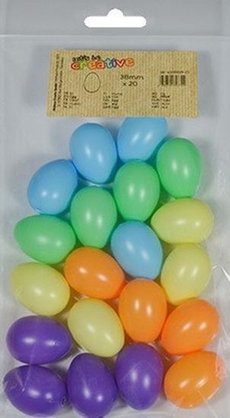 Whirlpool Promotie slijm 100x Gekleurde kunststof eieren decoratie 4 cm hobby/knutselmateriaal -  Knutselen DIY... | bol.com
