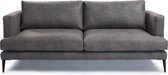 Kave Home - Tanya 2-zitsbank gewatteerde stof donkergrijs 183 cm