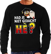 Funny emoticon sweater Had je niet gedacht he zwart heren XL (54)