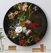HIP ORGNL Schilderij Vaas met bloemen Ruysch - ⌀120cm - Wandcirkel