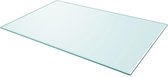 Tafelblad van gehard glas 1000x620 mm rechthoekig
