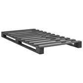 Bedframe pallet - Massief grenenhout - Grijs - 90x200 cm