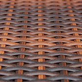 6-delige Loungeset met kussens poly rattan bruin (incl. Fleecedeken)