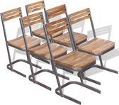 Eetkamerstoelen 6 stuks massief teakhout