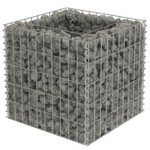 Gabion - Plantenbak - Zilver - Gegalvaniseerd staal - 50x50x50 cm