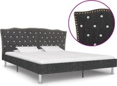Bedframe stof donkergrijs 160x200 cm