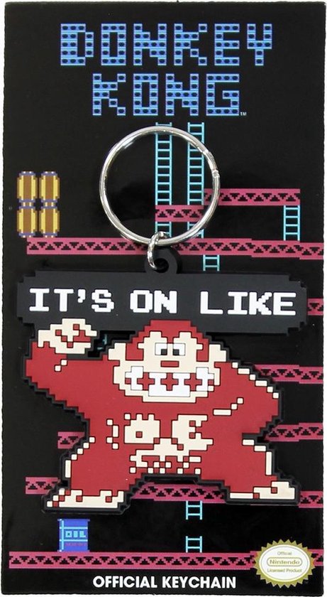 Nintendo Donkey Kong It's on like Keychain Porte-clés officiel marron