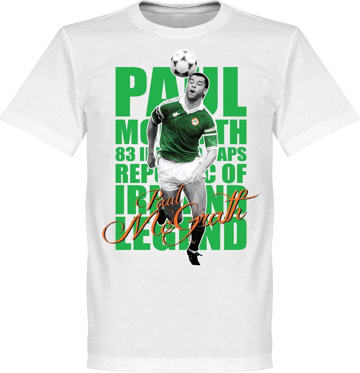 Paul McGrath Legend T-Shirt - Wit - XXXXL