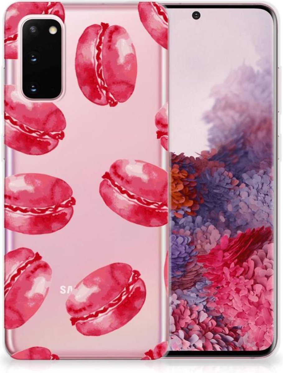 Samsung Galaxy S20 Siliconen Case Pink Macarons