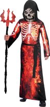 Amscan Kostuum Fire Reaper Junior Zwart/rood 6-8 Jaar 4-delig