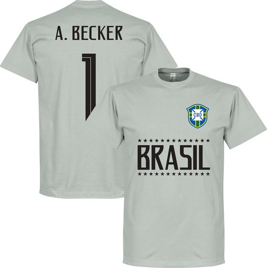 T-Shirt Brésil A. Becker Keeper Team - Gris Clair - L